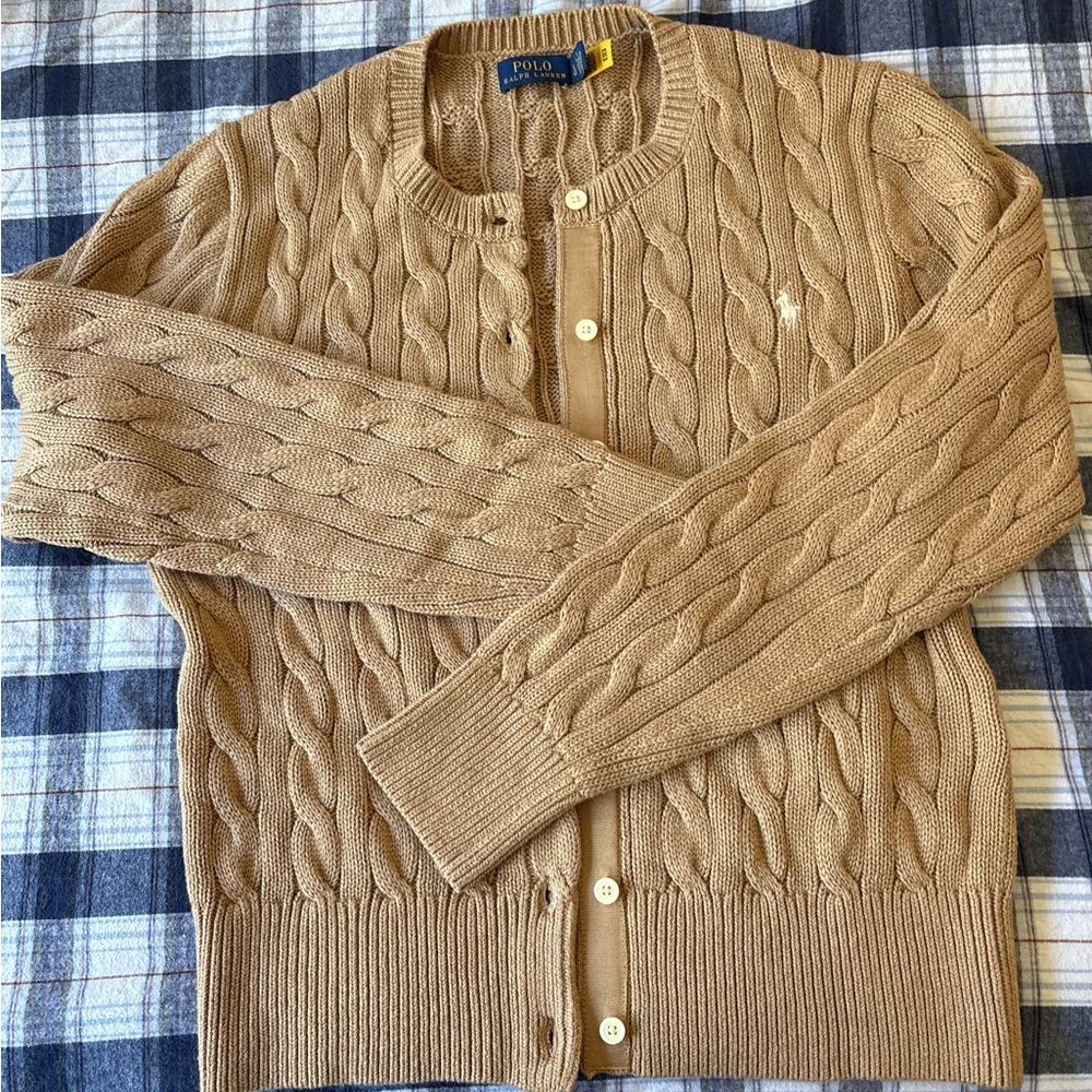 Ralph Lauren Camel Cable Knit Sweater